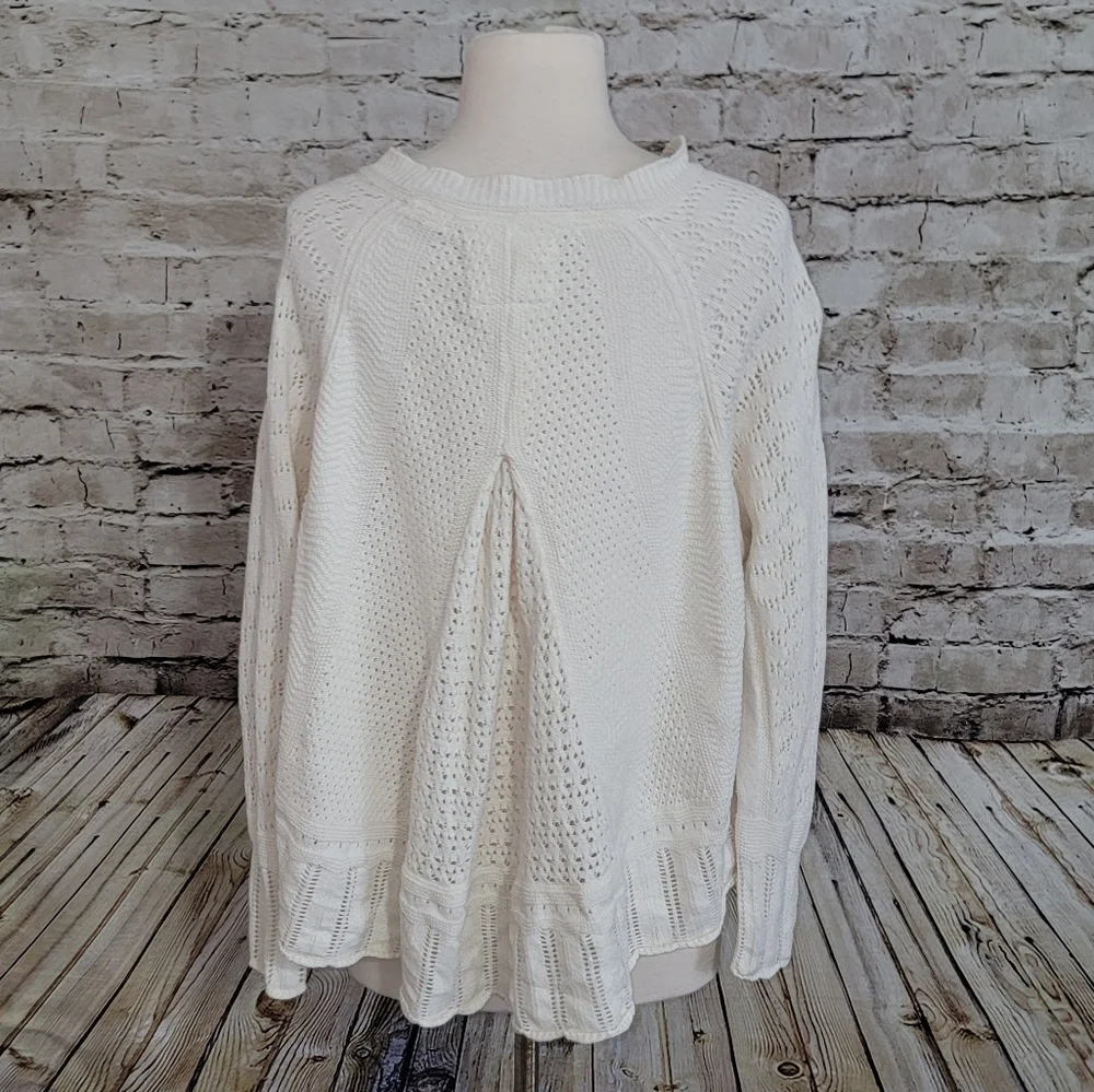 Anthropologie Angel Of The North Nulia Circle Poncho Size XS/S Cream - Picture 4 of 11